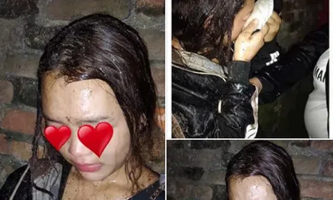 Hình ảnh cô gái trẻ đầu tóc rũ rượi đầy mắm tôm khiến công đồng mạng dậy sóng