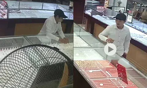 Nam thanh niên ăn mặc bảnh bao vào tiệm vàng cướp 4,7 chỉ rồi tẩu thoát