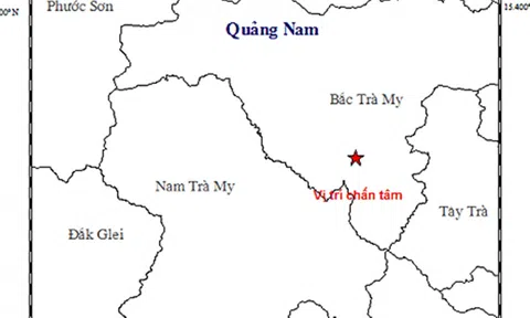 Quảng Nam: Xảy ra động đất 2,7 độ richter