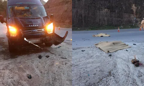 Xe máy va chạm với xe ô tô limousine, 2 bố con chết thảm