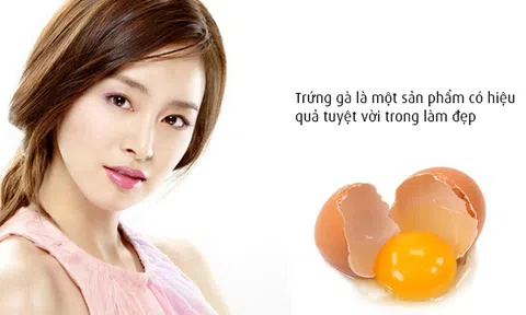 Da trắng mịn sáng hồng sau khi dưỡng da bằng trứng gà