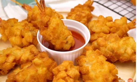 Học nhanh cách làm tôm chiên sandwich giòn rụm cực ngon