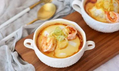 Bỏ túi công thức làm trứng hấp tôm ngon vô đối