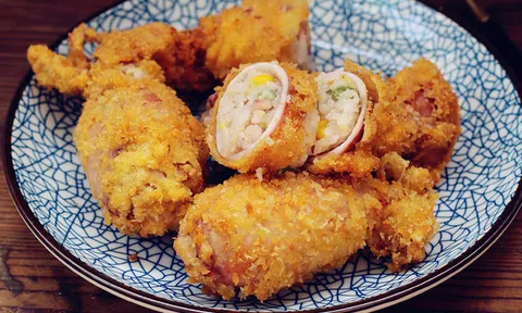 Cuối tuần đãi cả nhà món mực nhồi cơm rang lạ miệng