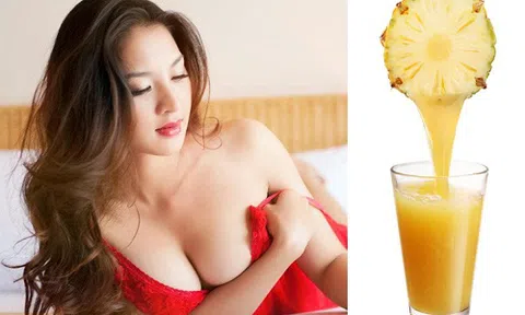 Uống sinh tố dứa, vừa tăng vòng 1 lại đẹp da