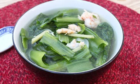 Bí quyết nấu món canh cải ngọt với tôm cực ngon
