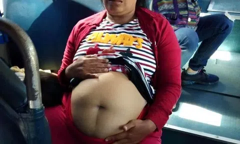 Tài xế xe buýt bị một \'nữ quái\' giả mang thai sắp sinh để lừa tiền 