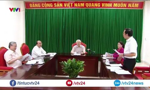 Tổng Bí thư, Chủ tịch nước Nguyễn Phú Trọng chủ trì họp lãnh đạo chủ chốt