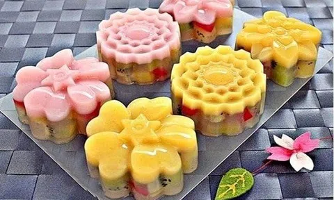 Cách làm bánh trung thu rau câu nhân trái cây thơm ngon