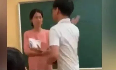 Sở GD&ĐT Hà Nội báo cáo vụ clip nam sinh tát cô giáo ngay trên bục giảng