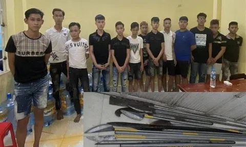 Nhóm thanh niên vác dao, mã tấu hẹn nhau hỗn chiến lúc nửa đêm