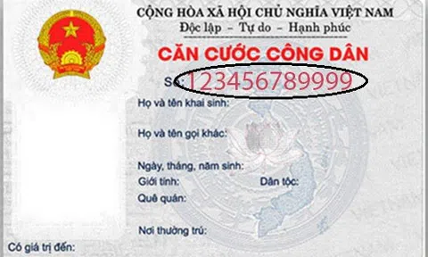 12 con số trên thẻ căn cước công dân gắn chip có ý nghĩa gì?