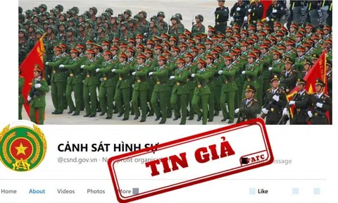 Trang fanpage “Cảnh Sát Hình Sự” giả mạo kênh thông tin của bộ Công an