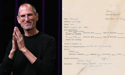 Đơn xin việc viết tay của Steve Jobs được bán với giá "trên trời"