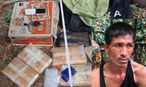 Bắt quả tang đối tượng người Lào mang 38.000 viên ma túy vượt biên vào Việt Nam