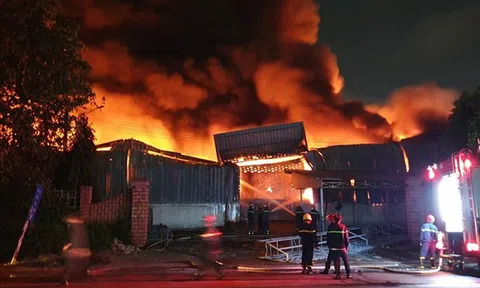 Bình Dương: Cháy kho hàng trong KCN Sóng Thần 1, diện tích thiệt hại lên đến 1.000m2