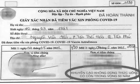 Sự thật về “khuyến cáo không dùng thức uống có cồn trong 50 năm” sau tiêm vắc-xin Covid-19