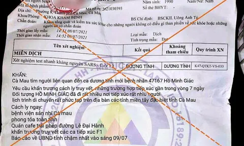 Thực hư thông tin "Phong tỏa toàn tỉnh Cà Mau do dịch COVID-19"