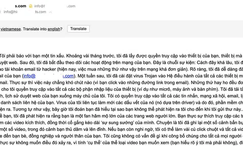 Công an TP. Hà Nội cảnh báo thủ đoạn tội phạm gửi email rác tống tiền cá nhân, doanh nghiệp