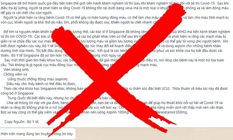 Bộ Y tế bác tin đồn “COVID-19 là vi khuẩn bị nhiễm phóng xạ gây đông máu"