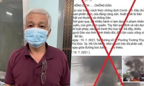 Công an TP.HCM khởi tố, bắt giam người tung tin sai sự thật vụ tự thiêu ở TP Thủ Đức