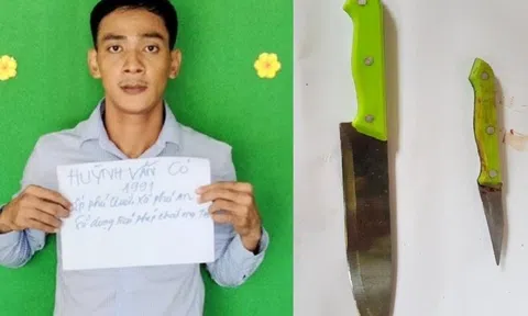 Tạm giữ kẻ ngáo đá cầm dao la hét, gây thương tích 2 cán bộ công an