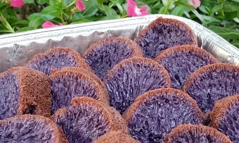 Cách làm bánh bò khoai lang tím