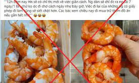 Thông tin "người dân Hà Nội chỉ được ra ngoài 7 ngày/lần" là sai sự thật