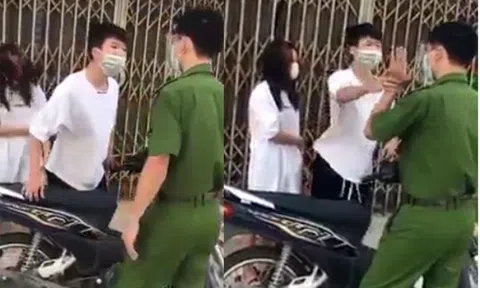 Chở bạn gái nhưng không được qua chốt, nam thiếu niên chống đối, liên tục chửi bới công an