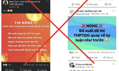 Bộ GD-ĐT: Thông tin "Năm 2022 thi tốt nghiệp THPT theo hình thức tự luận" là không chính xác