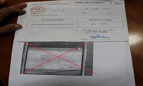 Sửa kết quả xét nghiệm âm tính thành dương tính để đăng Facebook, thanh niên bị phạt 5 triệu đồng