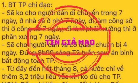 TP.HCM: Bác bỏ thông tin “không cho người dân di chuyển trong 7 ngày”