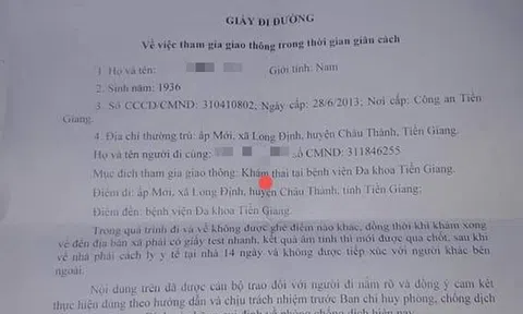Cụ ông 85 tuổi được cấp giấy đi đường để đến bệnh viện ... khám thai