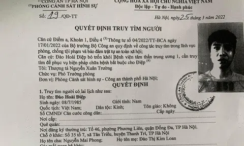 Truy tìm đối tượng bỏ trốn khỏi Bệnh viện tâm thần Trung ương 1