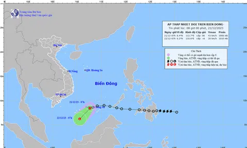 Tin mới nhất về áp thấp nhiệt đới trên Biển Đông