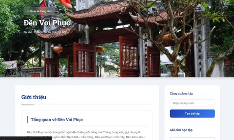 Xây dựng Website bản đồ học tập thông minh tích hợp trí tuệ nhân tạo AI phục vụ dạy học Địa lý địa phương lớp 3 trên địa bàn TP Hà Nội