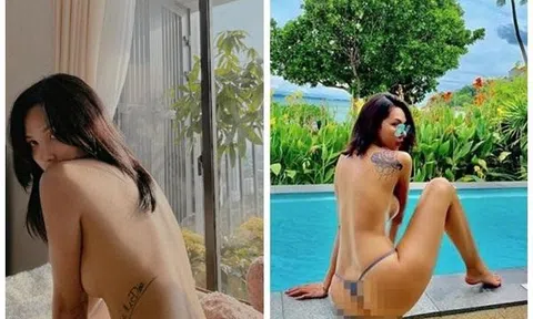 'Người tình' Kỳ Duyên bán nude khoe hình xăm đặc biệt mạn sườn