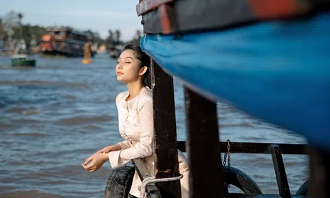 Lâm Thu Hồng diện áo bà ba, giới thiệu cảnh sắc miền Tây đến Miss Globe 2022