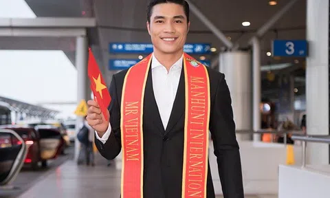 Trần Mạnh Kiên lên đường thi Manhunt International 2022