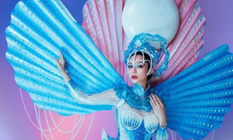 Lâm Thu Hồng hóa nàng tiên của biển trong trang phục dân tộc mang tới The Miss Globe 2022