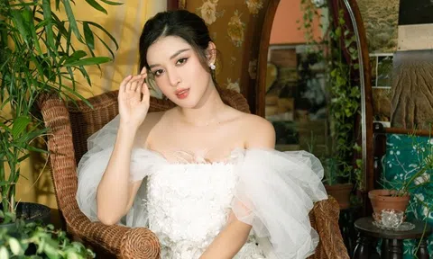 Á hậu Huyền My kiêu sa trong sắc trắng tinh khôi