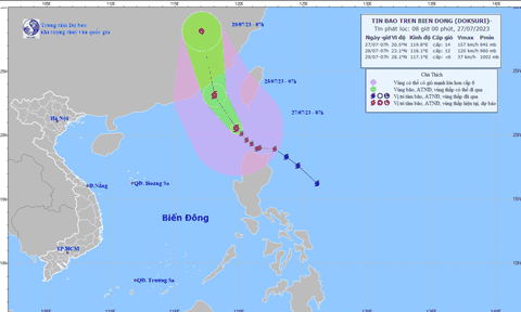 Siêu bão Doksuri giật cấp 17 đã vào Biển Đông, miền Bắc có bị ảnh hưởng?