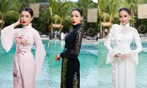 Lệ Hằng, Minh Tú, Ngọc Châu toả sáng trên thảm đỏ show Đinh Văn Thơ