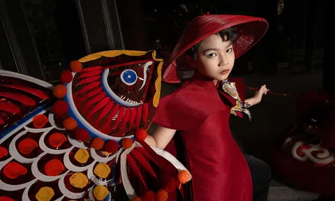 Mẫu nhí 10 tuổi Phong Thiên cực thần thái trong bộ ảnh Trung thu 2023