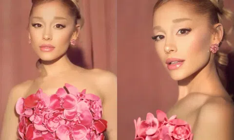 Ariana Grande diện thiết kế đính kết hoa lan kỳ công của NTK Trần Hùng