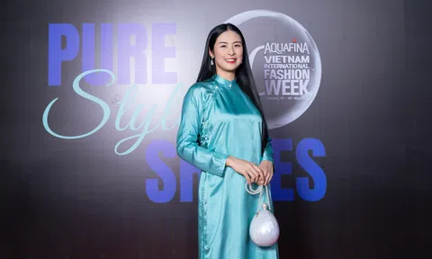 Hoa hậu Ngọc Hân rạng rỡ tái xuất thảm đỏ Tuần lễ thời trang quốc tế Việt Nam sau hơn 2 tháng sinh con đầu lòng