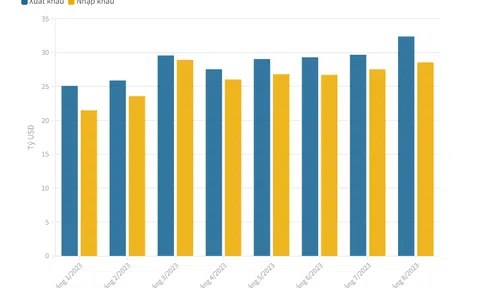 Việt Nam xuất siêu 20,19 tỷ USD trong 8 tháng năm 2023