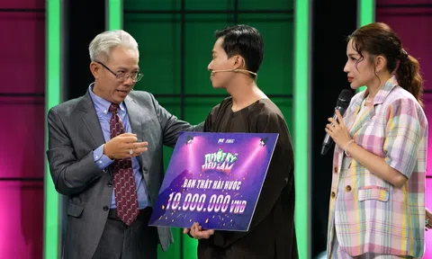 Bảo Cường xúc động khi giành chiến thắng trong tập 5 Tuyệt Kỹ Tiếu Lâm