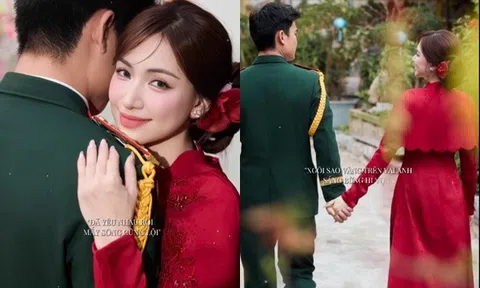 Hòa Minzy tung ảnh tình tứ với người đàn ông mặc quân phục, dân mạng “sốc ngang” rồi mới vỡ lẽ