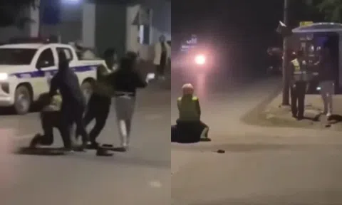 Vi phạm nồng độ cồn, 2 thanh niên hung hãn chống đối lại CSGT